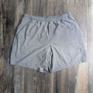 Lululemon Mens Pace Breaker Athletic Shorts XXL Gray Space Dye 7" Lined Running